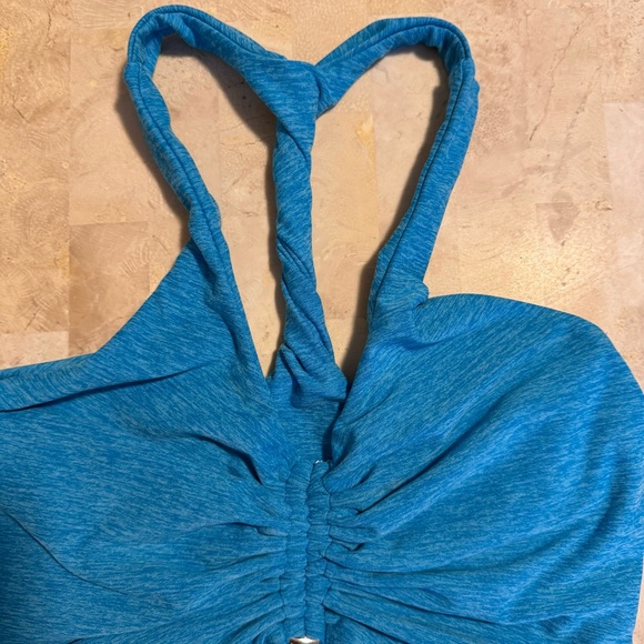 Bombshell Sportswear Enhance Toggle Bra in Icy Blue - Picture 5 of 11